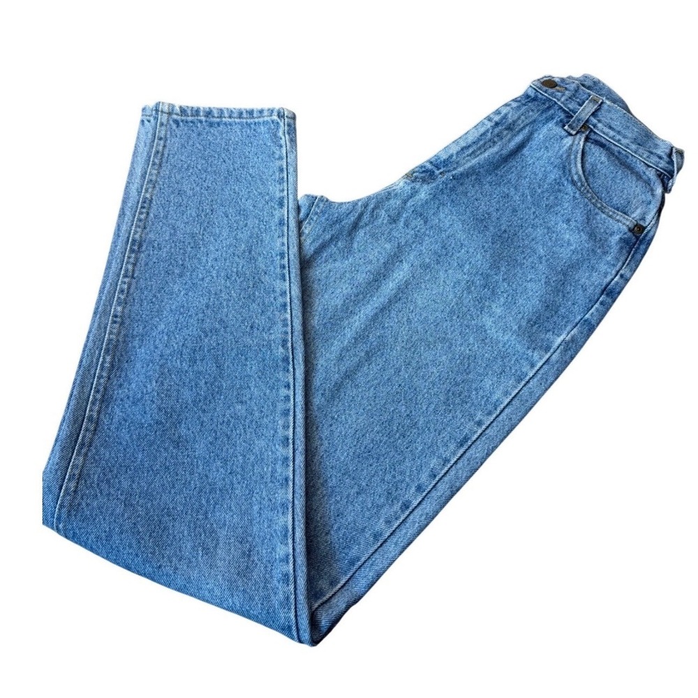 Vintage Riveted Lee‎ Carpenter Jeans Women's 10 Long Acid Wash Blue Relaxed 90's